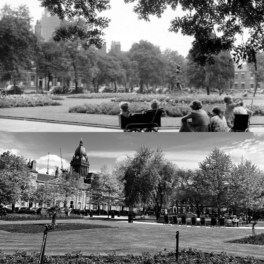 Park Square Leeds Then and Now